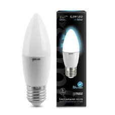 Упаковка светодиодных ламп Gauss Black LED Candle E27 6.5W 4100K 103102207 x10