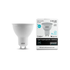 Упаковка светодиодных ламп Gauss Elementary LED MR16 GU10 5.5W 4100К 13626 x10