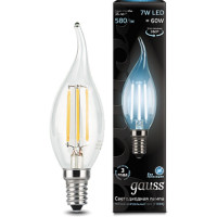 Светодиодная лампа Gauss Black Filament LED Candle Tailed E14 7W 4100K 104801207