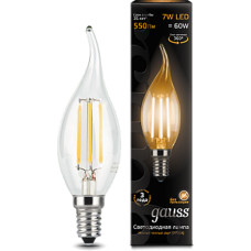 Светодиодная лампа Gauss Black Filament LED Candle Tailed E14 7W 2700K 104801107