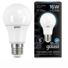 Светодиодная лампа Gauss Black LED A60 E27 16W 4100K 102502216