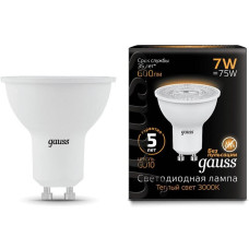 Упаковка светодиодных ламп Gauss Black LED MR16 GU10 7W 3000K 101506107 x10