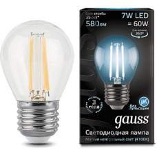 Упаковка светодиодных ламп Gauss Black Filament LED Globe E27 7W 4100K 105802207 x10