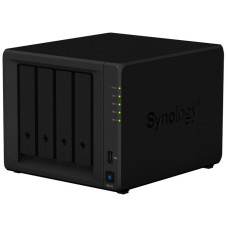 Synology DS418 Сетевое хранилище 4xHDD, QC1,4GhzCPU/2GB/RAID0,1,10,5,6/ SATA(3,5' or 2,5')/2xUSB3.0/2GigEth/iSCSI/2xIPcam(up to 30)/1xPS/2YW