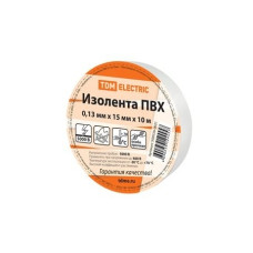 TDM SQ0526-0021 Изолента ПВХ 0,13*15мм Белая 10м