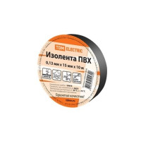 TDM SQ0526-0026 Изолента ПВХ 0,13*15мм Черная 10м
