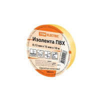 TDM SQ0526-0022 Изолента ПВХ 0,13*15мм Желтая 10м