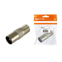 TDM SQ1809-0006 Переходник гнездо F - штекер TV, инд. упаковка