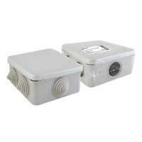 TDM SQ1401-1255 Распаячная коробка ОП 100х100х50мм, крышка, IP55, 6 вх. инд. штрихкод