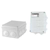 TDM SQ1401-1241 Распаячная коробка ОП 150х110х70мм, крышка, IP44, 10 гермовводов, инд. штрихкод,