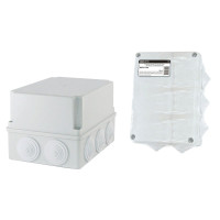 TDM SQ1401-1246 Распаячная коробка ОП 190х140х120мм, крышка, IP55, 10 гермовводов, инд. штрихкод,