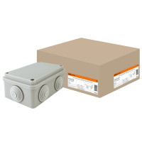 TDM SQ1401-0105 Распаячная коробка ОП 120х80х50мм, крышка, IP55, 6 вх.
