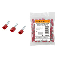 TDM SQ0521-0002 Наконечник штыревой втулочный изолированный (двойной) НШвИ (2) 0,75х8 (100 шт)