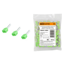 TDM SQ0521-0004 Наконечник штыревой втулочный изолированный (двойной) НШвИ (2) 1,0х8 (100 шт)