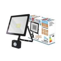 TDM SQ0336-0204 Прожектор светодиодный СДО-04-050Н-Д (с датчиком) 50 Вт, 6500 К, IP65, черный, Народный