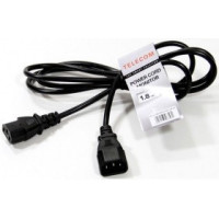 Telecom TE001-CU0.75-1.8M Кабель UPS - устройство 220V (IEC-320-C13/C14) <VDE>3G0,75mm2, 1,8m,медь,Telecom <TE001-CU0.75-1.8M>