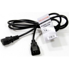 Telecom TE001-CU0.75-1.8M Кабель UPS - устройство 220V (IEC-320-C13/C14) <VDE>3G0,75mm2, 1,8m,медь,Telecom <TE001-CU0.75-1.8M>
