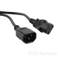 Telecom Кабель (TP020-IEC320-C13/C14-1.8-BK) монитор - компьютер (UPS -> устройство) 220V 1.8м [6926123461297]