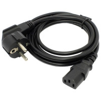 Telecom TE021DA-CU0.5-1.8M Кабель комп - розетка 220V EU (угол-угол)<VDE> 3GX0,5mm2, 1,8m, медь, Telecom <TE021DA-CU0.5-1.8M>
