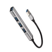 Telecom <TA308U> Переходник USB 3.0 ->USB3.0+3 USB2.0, Aluminum Shell, 0.2м [7958820049743]
