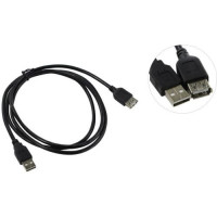 TELECOM Кабель удлинительный USB2.0 <Am->Af> 1,5 м черный <TUS6990-1.5M>[6938510900104]