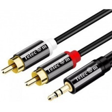 Telecom <TAV7183M-3M> Кабель соединит 3.5 Jack (M) - 2xRCA (M), 3м PRO [7958820049699]