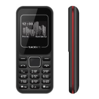 TEXET TM-120 мобильный телефон цвет черный-красный