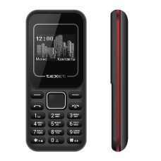 TEXET TM-120 мобильный телефон цвет черный-красный