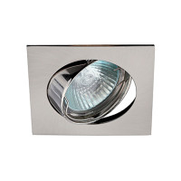 Светильник ЭРА C0043662 KL2A SN MR16 12V/220V 50W сатин никель, квадрат, поворотный