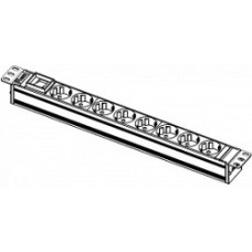 ЦМО Блок розеток Rem-10 без шнура с выкл., 8 Schuko, вход IEC 60320 C14, 10A, алюм., 19" (R-10-8S-V-440-Z)
