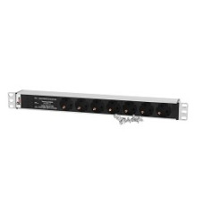 ЦМО Блок розеток Rem-10 без шнура с фил. и инд., 7 Schuko, вход IEC 60320 C14, 10A, алюм., 19" (R-10-7S-FI-440-Z)
