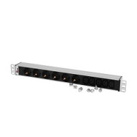 ЦМО Блок розеток Rem-10 без шнура с инд., 6 Schuko, 5 IEC 60320 C13, вход IEC 60320 C14, 10A, алюм., 19" (R-10-6S-5C13-I-440-Z)