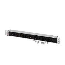 ЦМО Блок розеток Rem-10 без шнура с инд., 6 Schuko, 5 IEC 60320 C13, вход IEC 60320 C14, 10A, алюм., 19" (R-10-6S-5C13-I-440-Z)