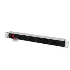 ЦМО Блок розеток Rem-10 с выкл., 12 IEC 60320 C13, 10 A, алюм., 19", шнур 1.8 м. 1,8 IEC 60320 C14 (R-10-12C13-V-440-1.8)