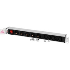 ЦМО Блок розеток Rem-10 без шнура с выкл., 5 Schuko, 5 IEC 60320 C13, вход IEC 60320 C14, 10A, алюм., 19" (R-10-5S-5C13-V-440-Z)