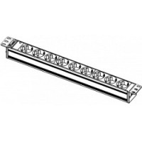 ЦМО Блок розеток Rem-10 без шнура с инд., 9 Schuko, вход IEC 60320 C14, 10A, алюм., 19" (R-10-9S-I-440-Z)