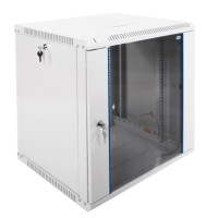ЦМО Шкаф телекоммуникационный настенный разборный 12U (600х520) дверь стекло,цвет черный (ШРН-Э-12.500-9005) (1 коробка)