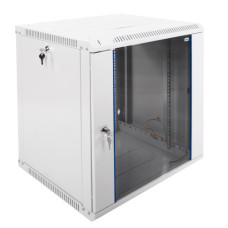 ЦМО Шкаф телекоммуникационный настенный разборный 12U (600х520) дверь стекло,цвет черный (ШРН-Э-12.500-9005) (1 коробка)