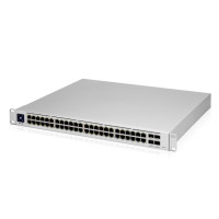 UBIQUITI USW-Pro-48-POE UniFi Switch Pro 48 PoE PoE-коммутатор в стойку, 48х 1G RJ45, 4х 10G SFP+, раздача 600 Вт