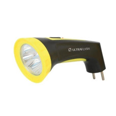 Ultraflash LED3804M (фонарь аккум 220В, черный/желтый, 4 LED, SLA, пластик, коробка)