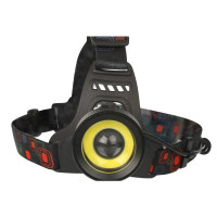 Ultraflash E1335 (фонарь налоб акк 3,7В, черный, 2LED, 4 Ватт, фокус, 2 ак 4 реж, метал, бокс)