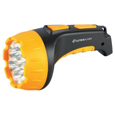Ultraflash LED3815 (фонарь аккум 220В, черн/желт, 15 LED, 2 режима, SLA, пластик, коробка)