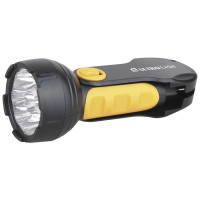 Ultraflash LED3816 (фонарь аккум 220В, черный/желтый, 9 LED, SLA, пласт, склад. вилка коробка)