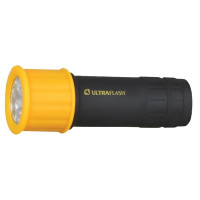 Ultraflash LED15001-B (фонарь 3XR03 светофор, желтый с черным, 9 LED, пластик, блистер)