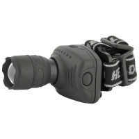 Ultraflash LED5354 (фонарь налобн, серый, 1 ватт LED, ZOOM, 3 реж, 3XR03, пласт, коробка)