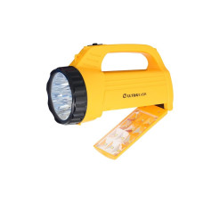 Ultraflash LED3819CSM (фонарь акку. 220В желт., 9LED +12SMD LED, 2 реж, SLA, плас., коробка)