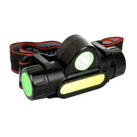 Ultraflash E1340 (фонарь налоб.аккум 3,7В,димм.,черный, XPE + COB LED, 3 Ватт, 2 реж., магнит, бокс)