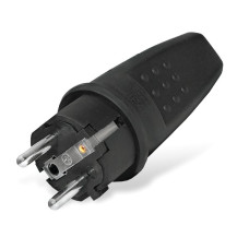 UNIVersal Вилка прямая c заземлением каучук 16А 250В IP44 (602227)
