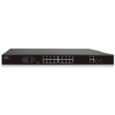 Uniview NSW2010-16T2GC-POE-IN Коммутатор сетевой PoE: 16*100Мбит/с PoE портов (RJ45) + 2?1000Мбит/с комбинированных порта