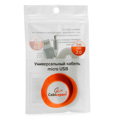 Кабель USB2.0 Am-microB 1.0м Cablexpert CC-mUSBs1m